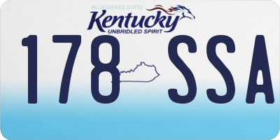 KY license plate 178SSA