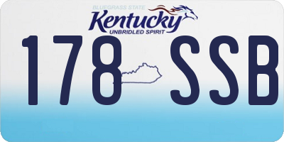 KY license plate 178SSB
