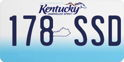 KY license plate 178SSD