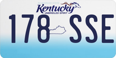 KY license plate 178SSE