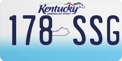 KY license plate 178SSG