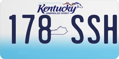 KY license plate 178SSH