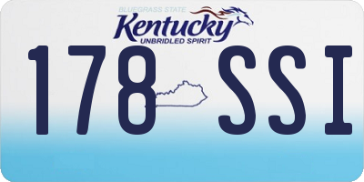 KY license plate 178SSI