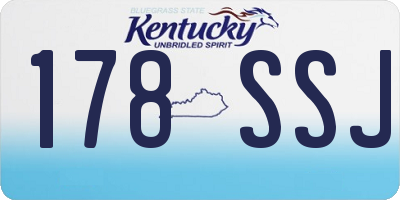 KY license plate 178SSJ