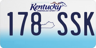 KY license plate 178SSK