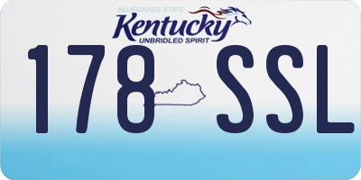 KY license plate 178SSL