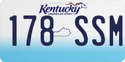 KY license plate 178SSM