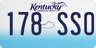 KY license plate 178SSO