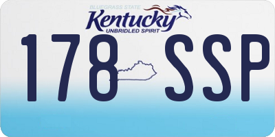 KY license plate 178SSP