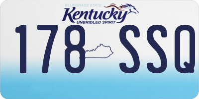 KY license plate 178SSQ