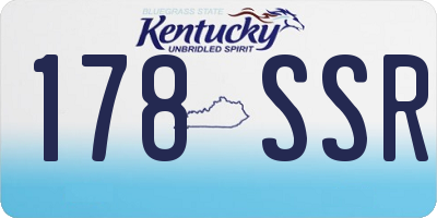 KY license plate 178SSR