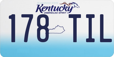 KY license plate 178TIL