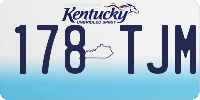 KY license plate 178TJM