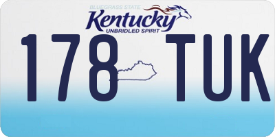 KY license plate 178TUK