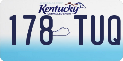 KY license plate 178TUQ