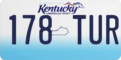 KY license plate 178TUR