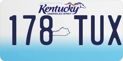 KY license plate 178TUX