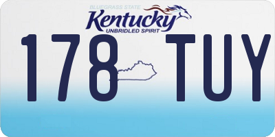 KY license plate 178TUY