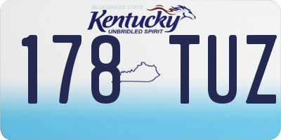 KY license plate 178TUZ