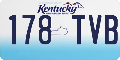 KY license plate 178TVB