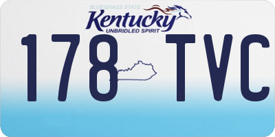 KY license plate 178TVC