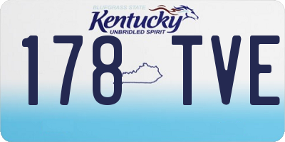 KY license plate 178TVE