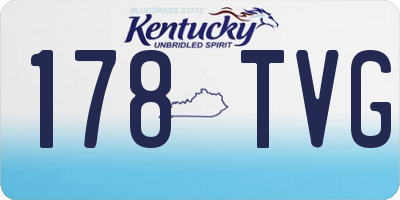 KY license plate 178TVG