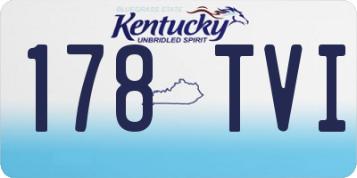 KY license plate 178TVI