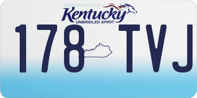 KY license plate 178TVJ