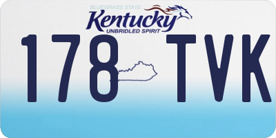 KY license plate 178TVK