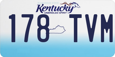 KY license plate 178TVM