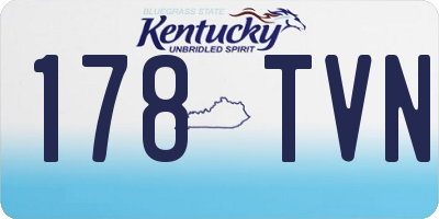 KY license plate 178TVN