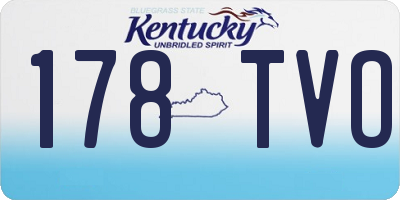 KY license plate 178TVO