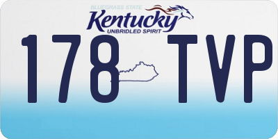 KY license plate 178TVP