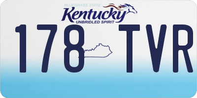 KY license plate 178TVR