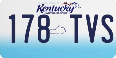 KY license plate 178TVS