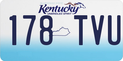 KY license plate 178TVU