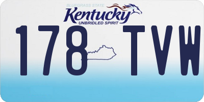 KY license plate 178TVW
