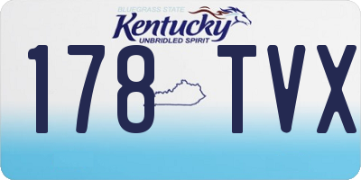 KY license plate 178TVX