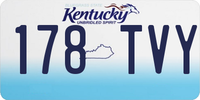 KY license plate 178TVY