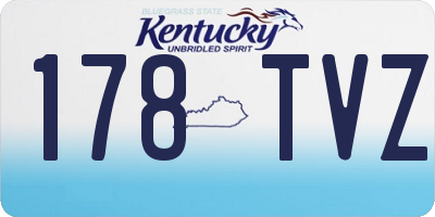 KY license plate 178TVZ