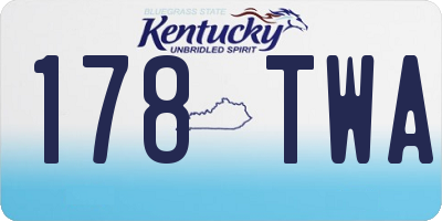 KY license plate 178TWA
