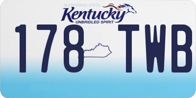 KY license plate 178TWB