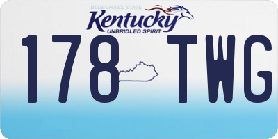 KY license plate 178TWG