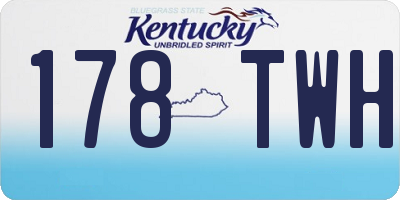 KY license plate 178TWH