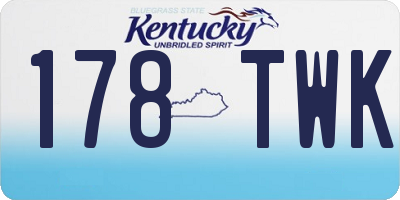 KY license plate 178TWK