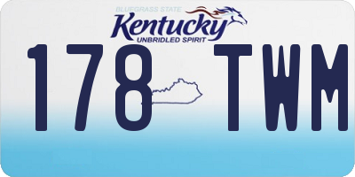 KY license plate 178TWM