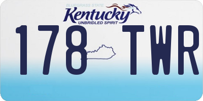 KY license plate 178TWR