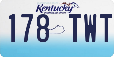 KY license plate 178TWT