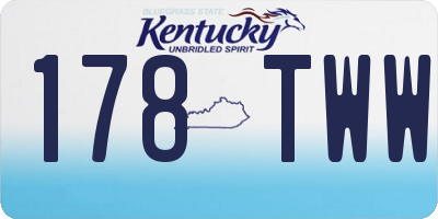 KY license plate 178TWW